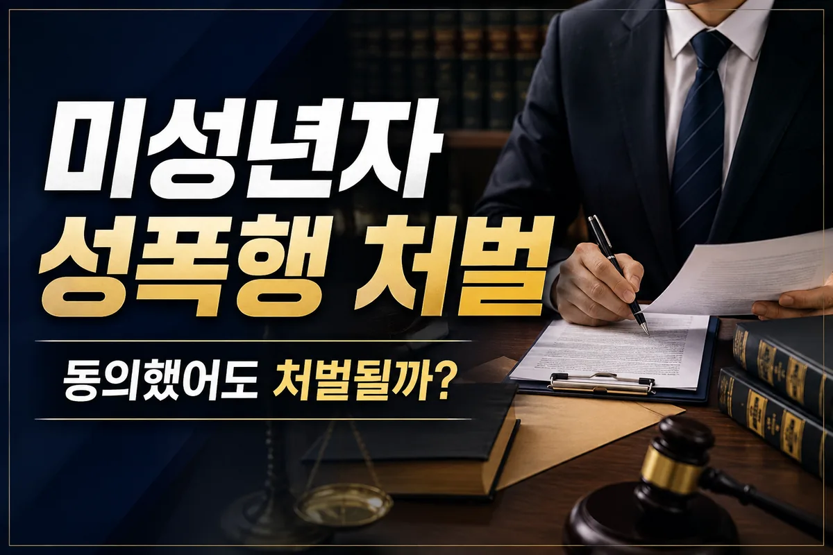 미성년자성폭행 처벌, 동의가 있어도 문제되는 연령 기준