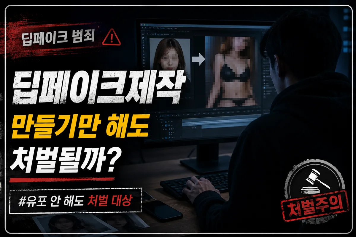 딥페이크제작, 장난으로 만들었다가 처벌받을 수 있습니다