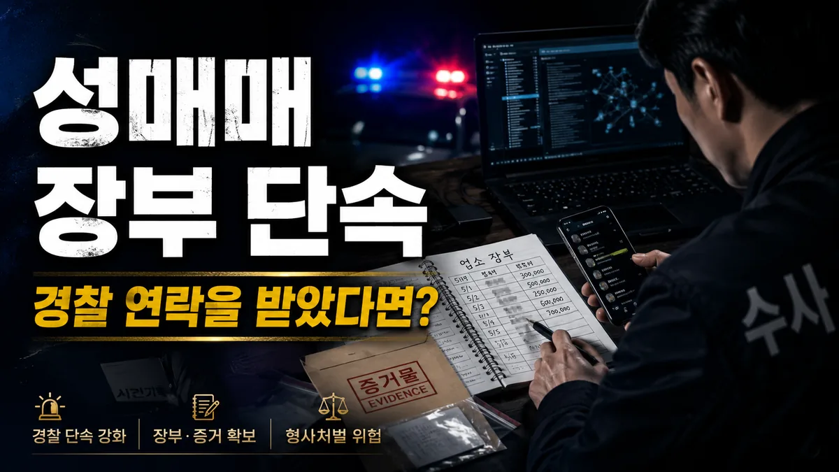 성매매 장부 단속 이름이 있어 경찰 연락을 받았다면?