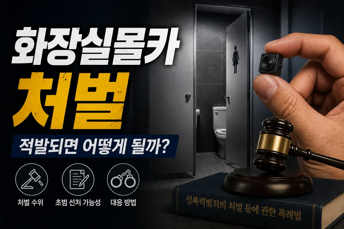 화장실몰카 처벌 초범이라도 안심할 수 없는 이유