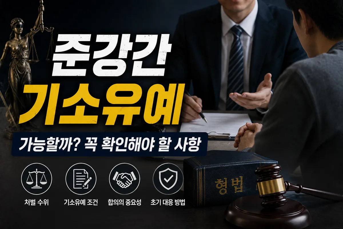 준강간 기소유예 조건과 선처 가능성 알아보기