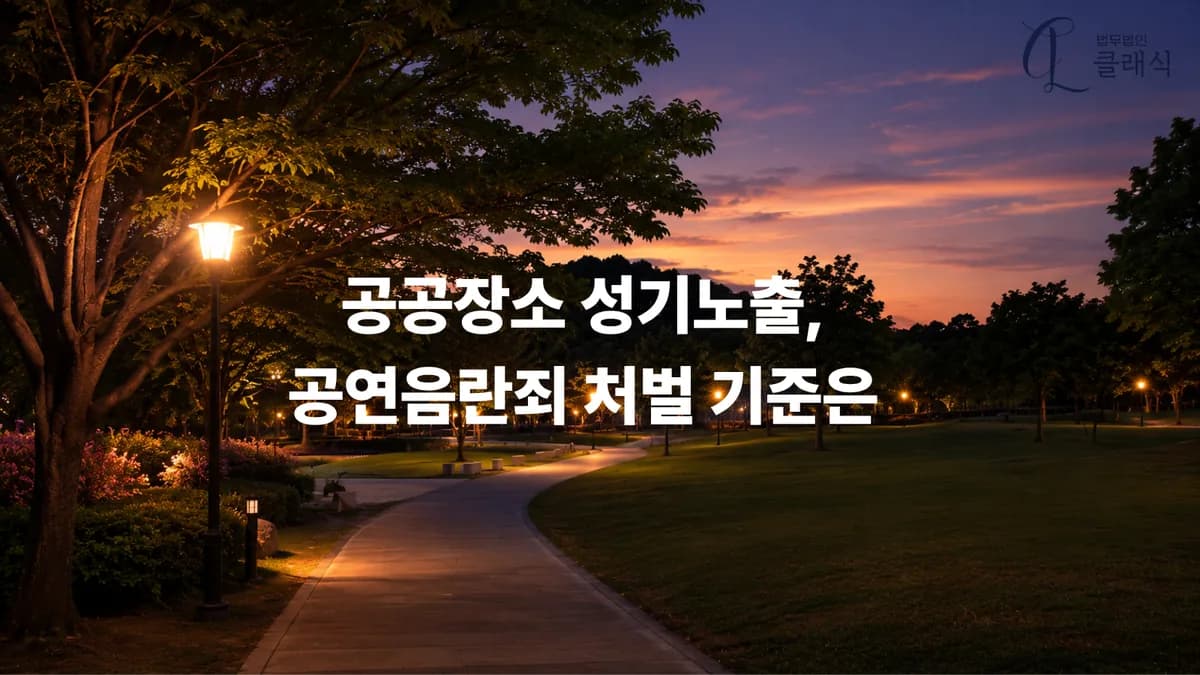 공공장소 성기노출 공연음란죄 처벌 기준은