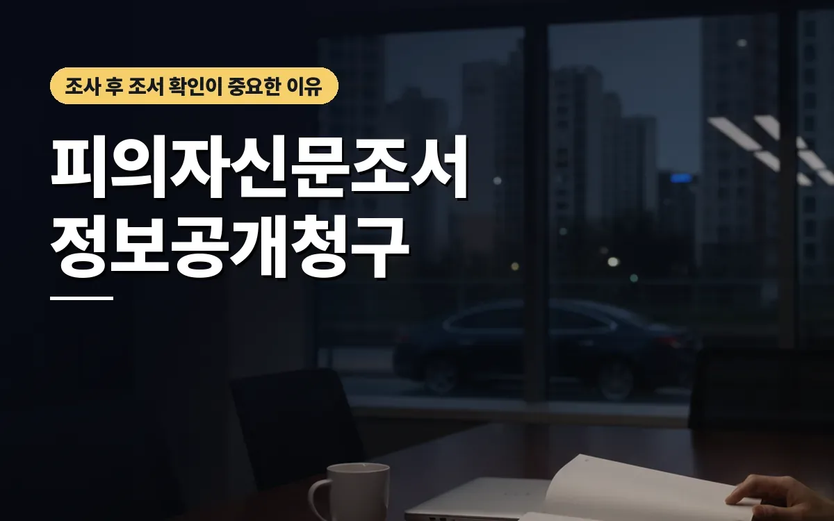 경찰 피의자신문조서 열람복사 정보공개청구 방법과 확인점
