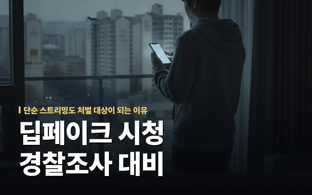 텔레그램 딥페이크 시청했는데 경찰조사 연락 올까 걱정된다면