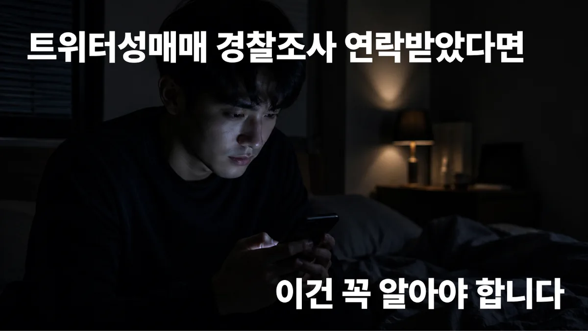 트위터성매매 경찰 조사 연락받았다면 꼭 알아야 할 내용