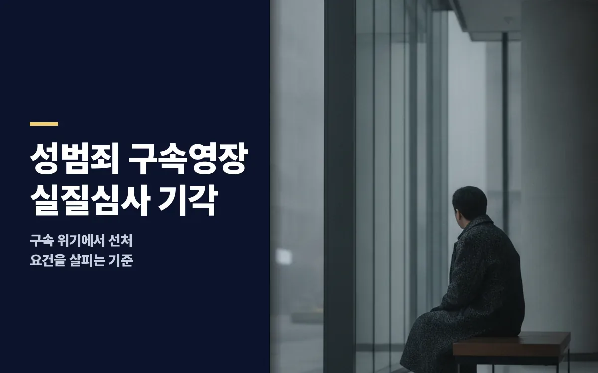 성범죄 구속영장 실질심사 기각을 위한 선처 요건 살펴보기