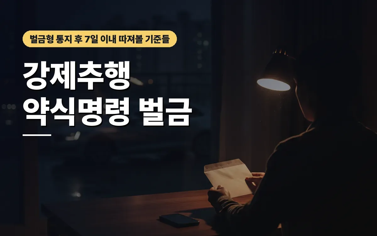 강제추행 약식명령 벌금 통지서를 받았다면 정식재판 청구 기준은