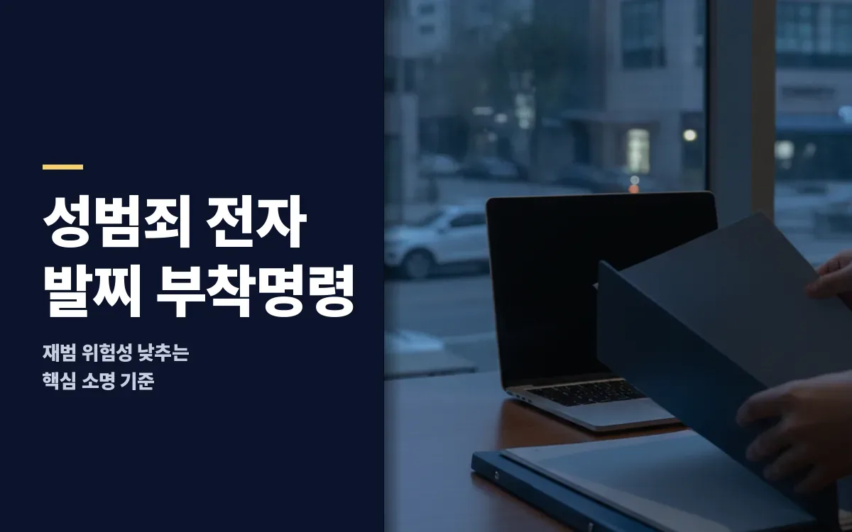 성범죄 전자발찌 부착명령 청구 기각과 선처 자료 준비