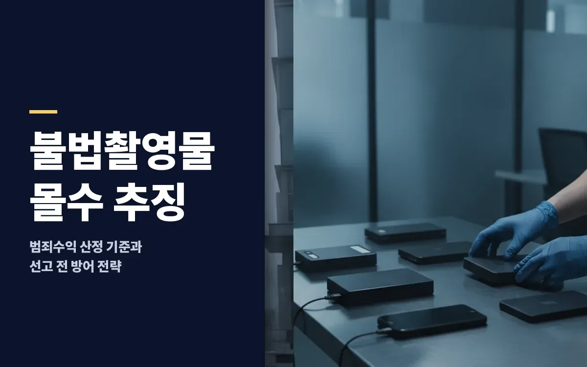 불법촬영물 제작 유포 혐의와 범죄수익 몰수 추징 선고 대처